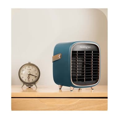 Elektrisk keramisk varmevifte i retrodesign Mørk grønn