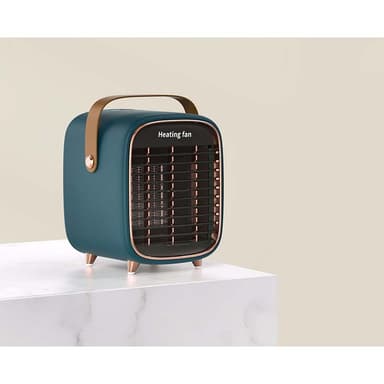 Elektrisk keramisk varmevifte i retrodesign Mørk grønn