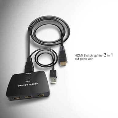 HDMI-bryter med HDR, 3D og 4K (2160p)