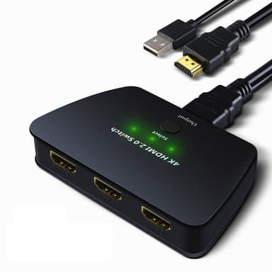 HDMI-bryter med HDR, 3D og 4K (2160p)