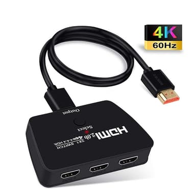 HDMI-bryter med HDR, 3D og 4K (2160p)