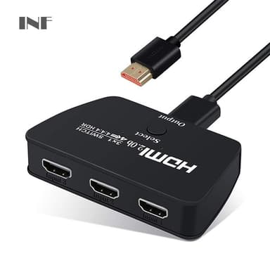 HDMI-bryter med HDR, 3D og 4K (2160p)