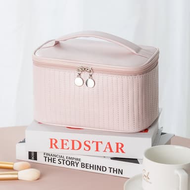 Bærbar vanntett sminkeveske Rosa