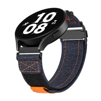 20 mm lerretsklokkerem for Samsung Galaxy Watch Active 1/2, Galaxy Watch 4 Blå
