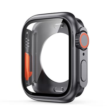 Apple Watch 45 mm hardt skall med herdet film Sort