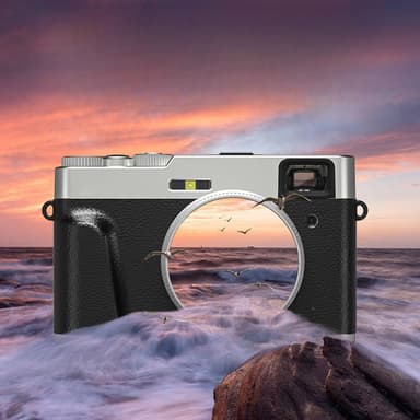 Digitalkamera 4K/48MP/16X Zoom/Autofokus/Søker/Anti-Shake med 32GB minnekort