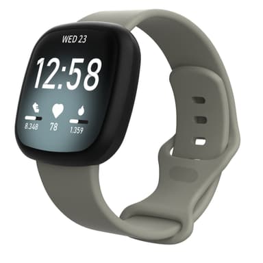 Klokkebånd for Fitbit Versa4/Fitbit Versa3/Fitbit Sense/Fitbit Sense2 Grå S