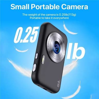 Digitalkamera 1080P 44MP 16x zoom 2,4-tommers skjerm Sort
