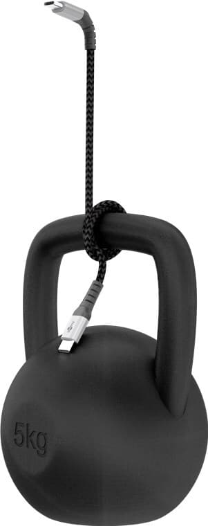 Lightning USB-C ""lader og synkroniserer helmetallkabel