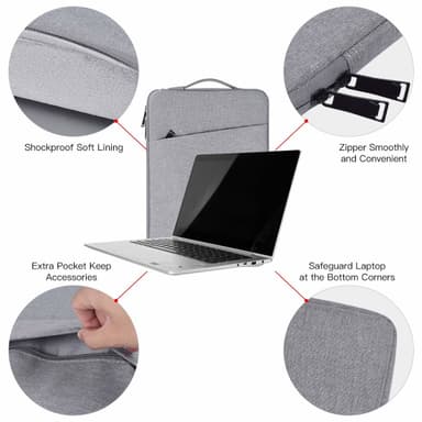 Laptop-etui 13,3 tommers i lerret Grå