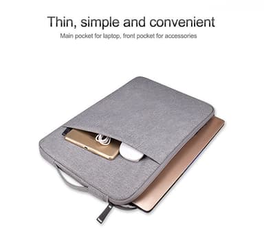 Laptop-etui 13,3 tommers i lerret Grå