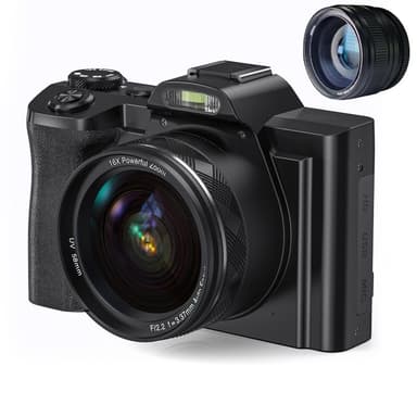 Digitalkamera 4K, 48MP, CMOS, 16x zoom, selvutløser