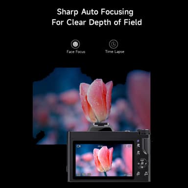 Digitalkamera 4K, 48MP, CMOS, 16x zoom, selvutløser