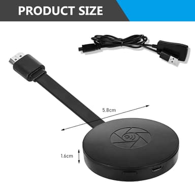 Trådløst HDMI-apparat for strømming 1080p