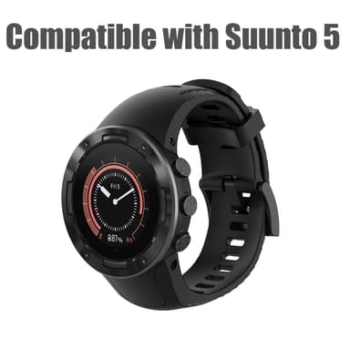 Klokkereim som passer til Suunto 5 Sort