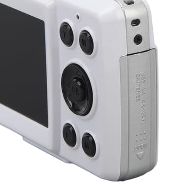 Kompakt kamera med 16x digital zoom og 2,4 tommers LCD-skjerm Hvit