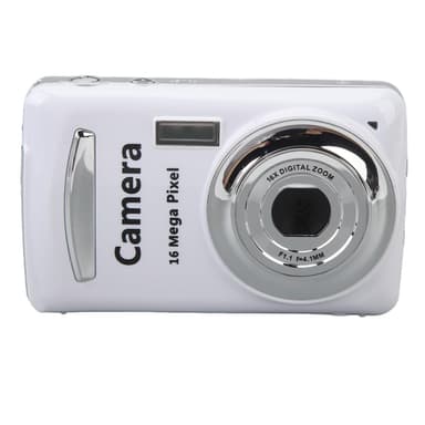Kompakt kamera med 16x digital zoom og 2,4 tommers LCD-skjerm Hvit