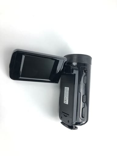 HD-digitalt kamera med vidvinkelobjektiv Sort