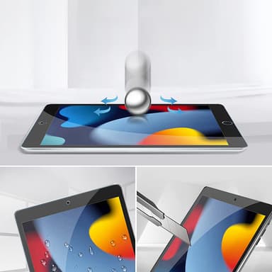 Krystallklart herdet glass skjermbeskytter for iPad (2-pack) iPad Air/Air2 5/6 9,7 tommer