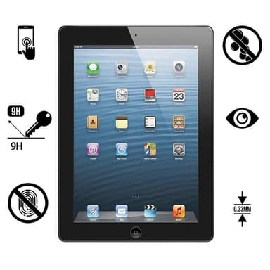 Krystallklart herdet glass skjermbeskytter for iPad (2-pack) iPad Air/Air2 5/6 9,7 tommer