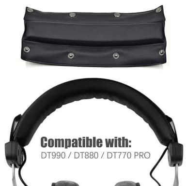 Myk bøyle til hodetelefoner, Beyerdynamic DT990 DT880 DT770 Pro Sort