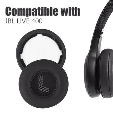 1 par øreputer til JBL LIVE 400-hodetelefoner Sort