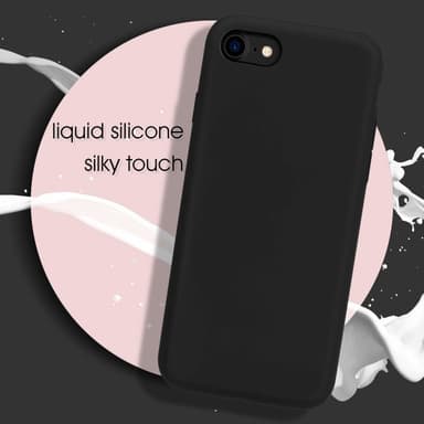 Etui til iPhone 7/8/SE i sort silikon