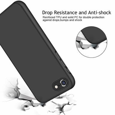 Etui til iPhone 7/8/SE i sort silikon