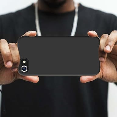 Etui til iPhone 7/8/SE i sort silikon