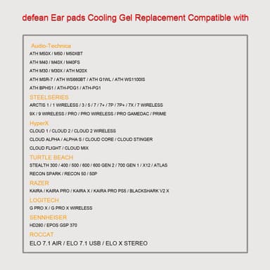 Cooling Gel øreputer for SteelSeries ARCTIS headset