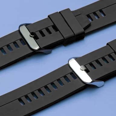 Armbånd silikon 22 mm Sort