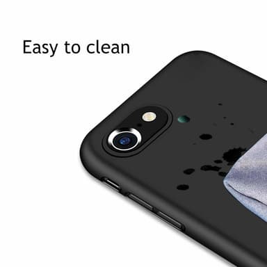 Etui til iPhone 7/8/SE i sort silikon