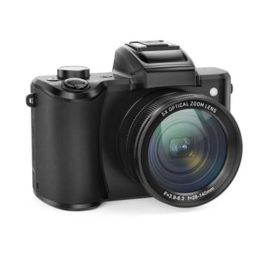 Digitalkamera (5k) med doble kameraer foran, autofokus, 32 GB-minnekort