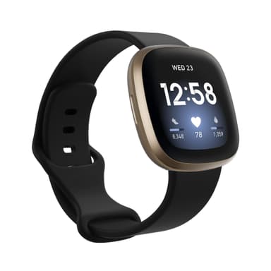 Klokkebånd for Fitbit Versa4/Fitbit Versa3/Fitbit Sense/Fitbit Sense2 Sort M