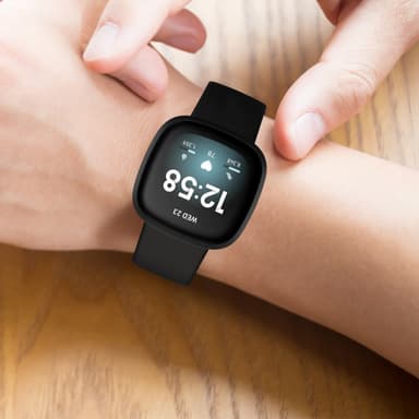 Klokkebånd for Fitbit Versa4/Fitbit Versa3/Fitbit Sense/Fitbit Sense2 Sort M