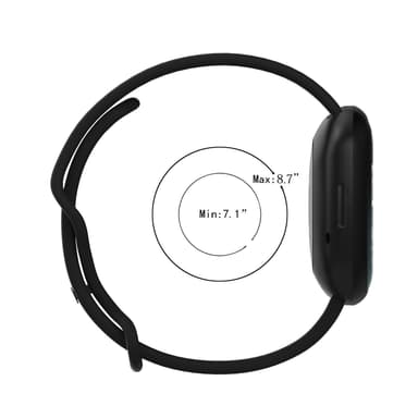 Klokkebånd for Fitbit Versa4/Fitbit Versa3/Fitbit Sense/Fitbit Sense2 Sort M