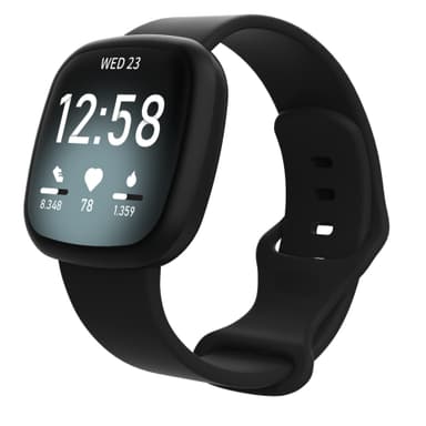Klokkebånd for Fitbit Versa4/Fitbit Versa3/Fitbit Sense/Fitbit Sense2 Sort M
