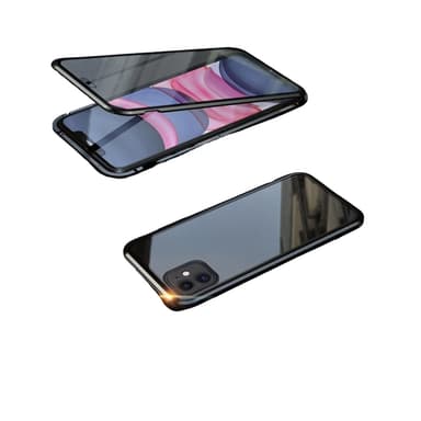 Magnetisk deksel for iPhone, dobbeltsidig herdet glassdeksel Sort iPhone 16 Pro
