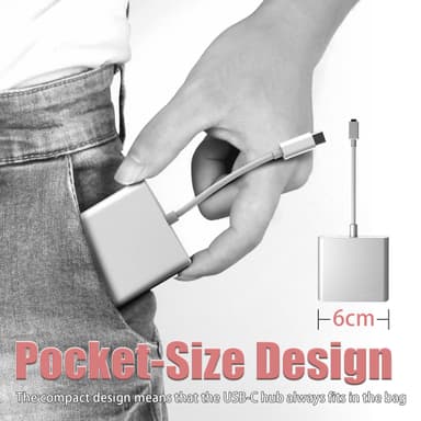 USB-C Multiport-adapter til USB (PD), USB-C, 4K HDMI-kompatibel
