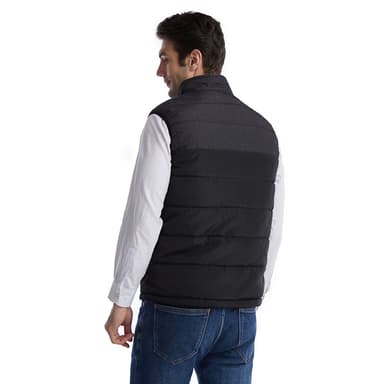 Oppvarmet vest for konstant og rask varme Svart+grå 3XL