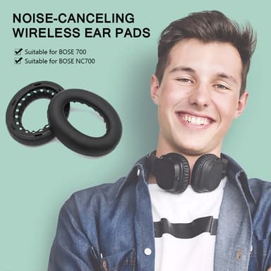 Øreputer i kunstskinn til Bose 700 / NC700 1 par Sort