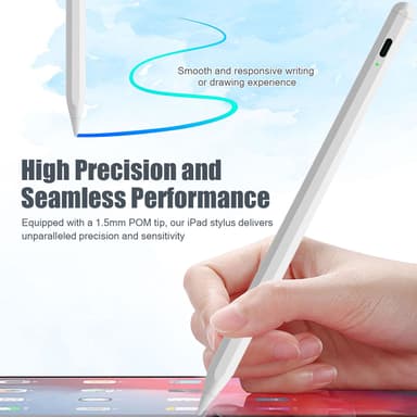 Stylus Pen kompatibel med iPad 2018-2023-serien Hvit