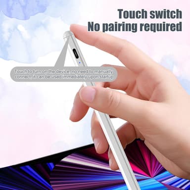 Stylus Pen kompatibel med iPad 2018-2023-serien Hvit