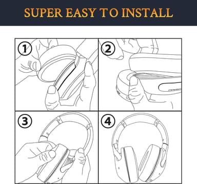 Øreputer til SteelSeries Arctis 3/5/7/9/9X/Pro 1 par, sorte