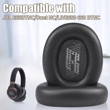 Øreputer for JBL E65 BTNC / Duet NC / LIVE650 660 BTNC 1 par Svart