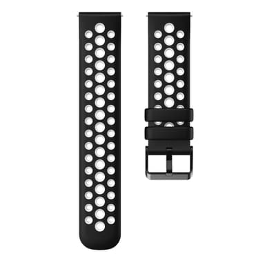 Silikonklokkerem for Huawei Watch 4/3, GT2, GT3 Pro Svart + Hvit M