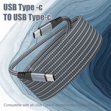 USB-C ladekabel 60 W hurtiglading Grå 3 m