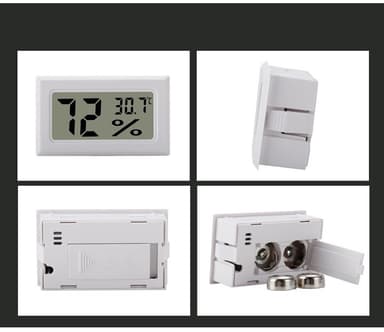 Mini LCD Hygrometer / Termometer Hvit 1-pakning