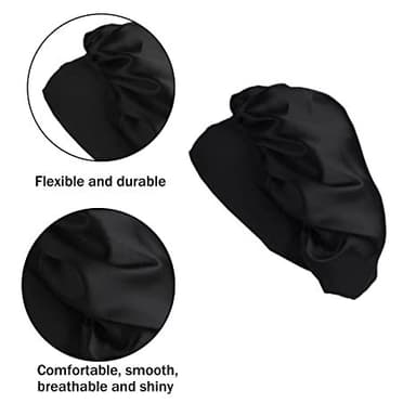 Sovehette - Beskytter håret når du sover 2-pack Brun+svart