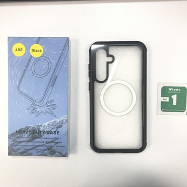 Samsung A55 magnetisk mobildeksel Svart+grå